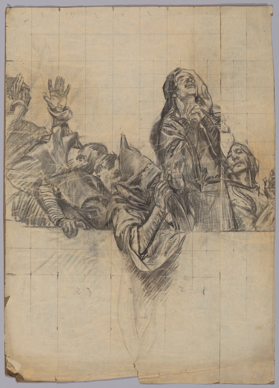 Figurstudie for av Edwin Austin Abbey