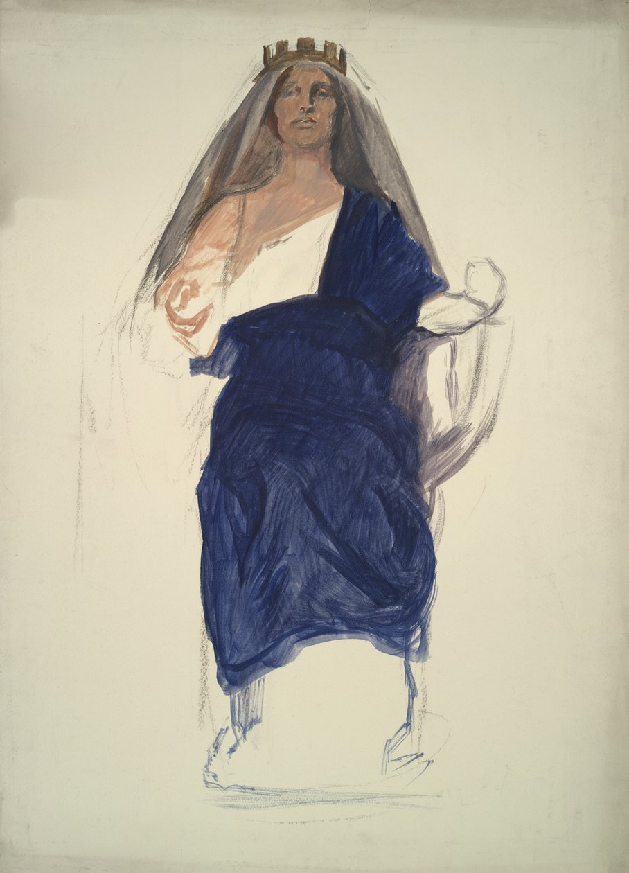 Figurstudie for av Edwin Austin Abbey