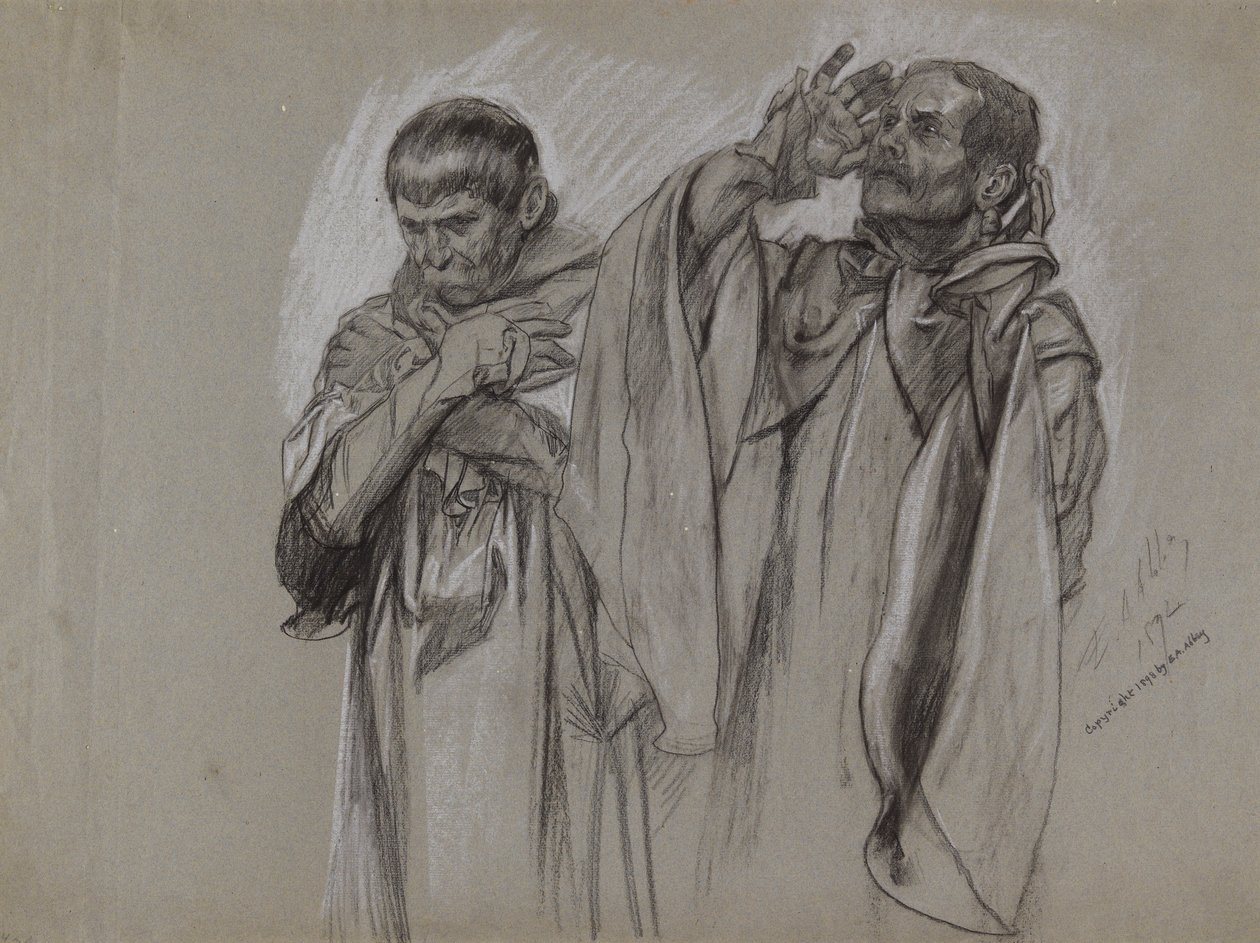 Figurstudie for av Edwin Austin Abbey