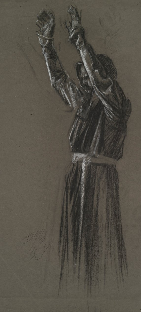 Figurstudie for av Edwin Austin Abbey