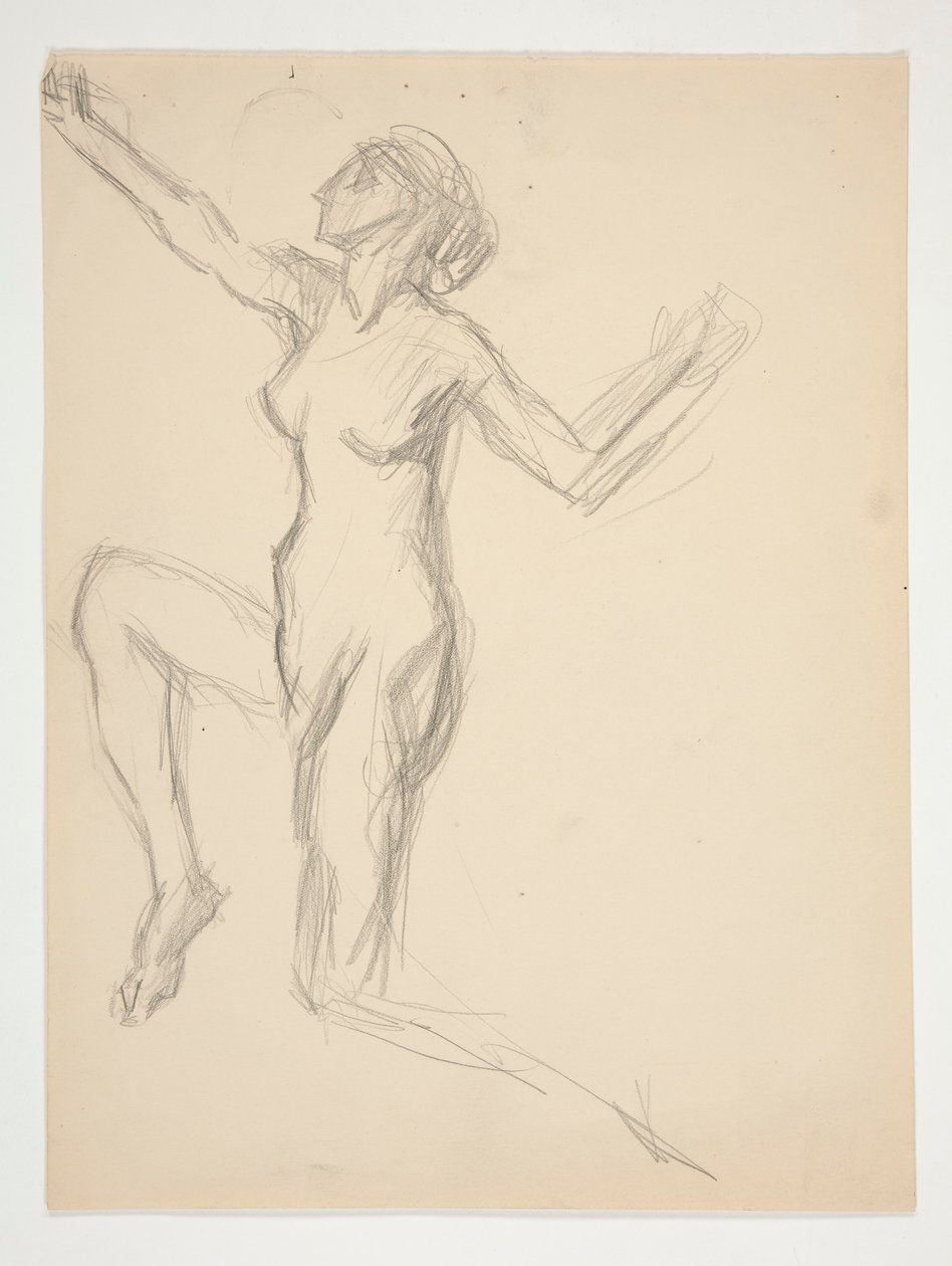 Figurstudie for av Edwin Austin Abbey