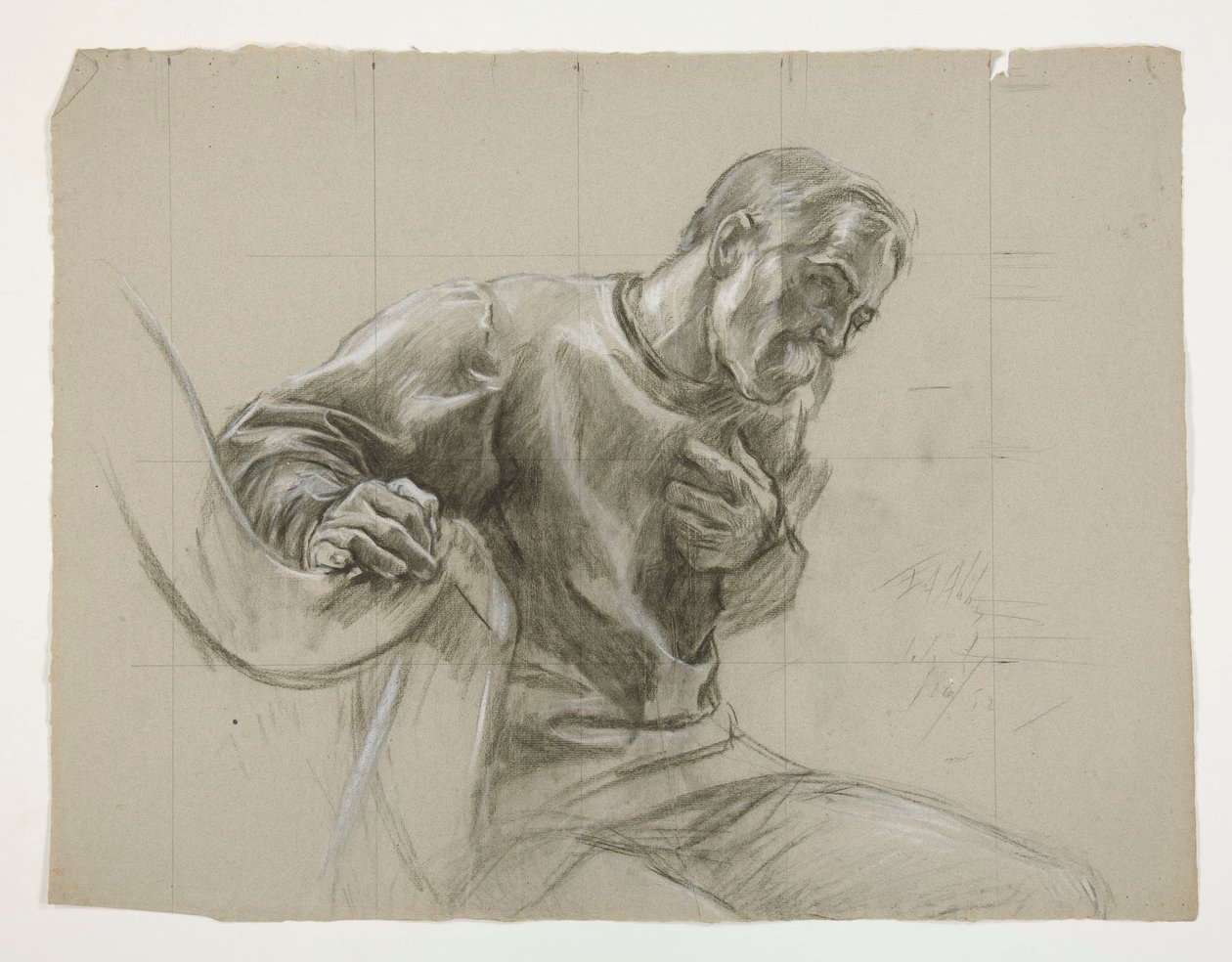 Figurstudie for av Edwin Austin Abbey