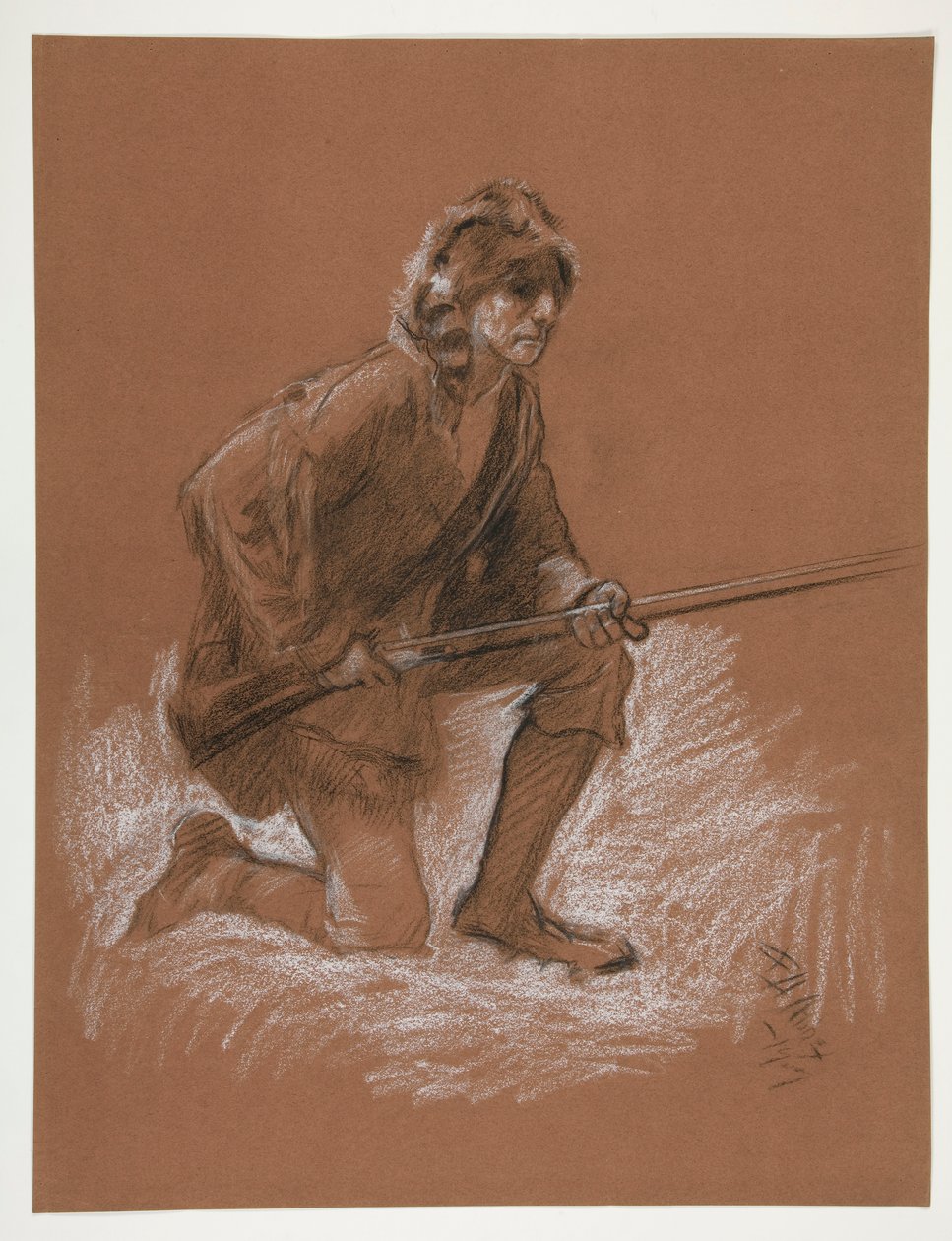 Figurstudie for av Edwin Austin Abbey