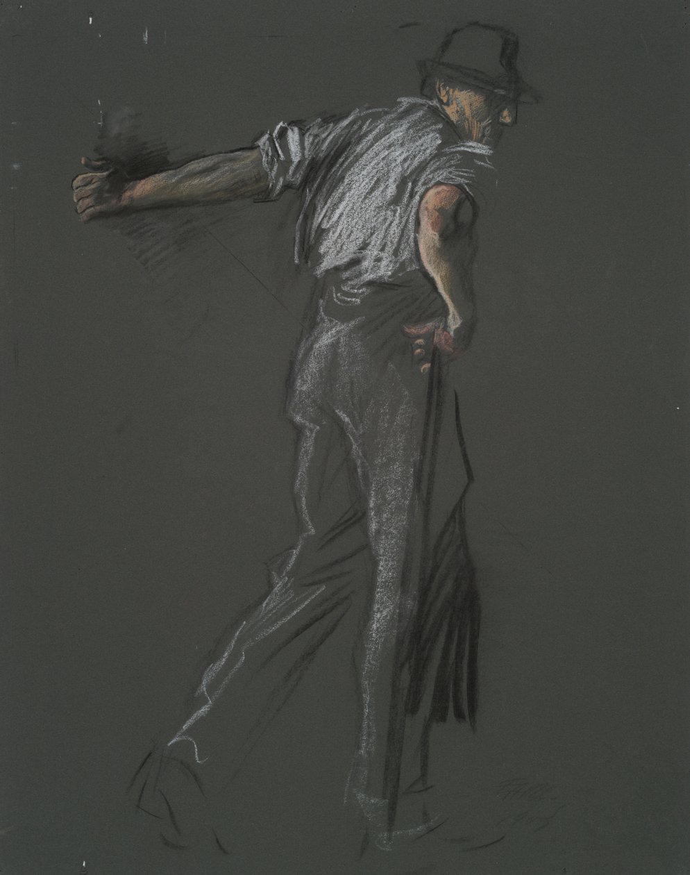 Figurstudie for av Edwin Austin Abbey
