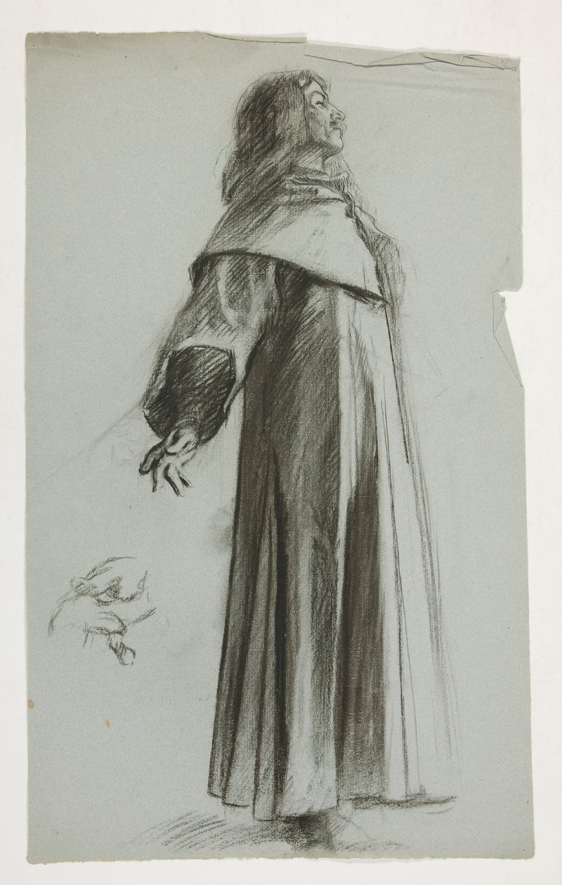 Figurstudie for kong Arthur av Edwin Austin Abbey