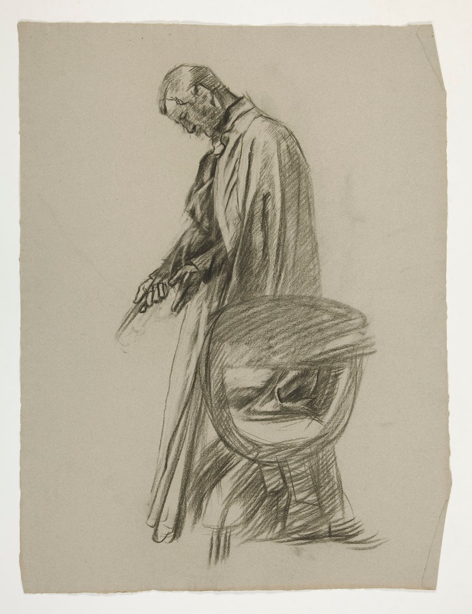 Figurstudie for kong Arthur av Edwin Austin Abbey
