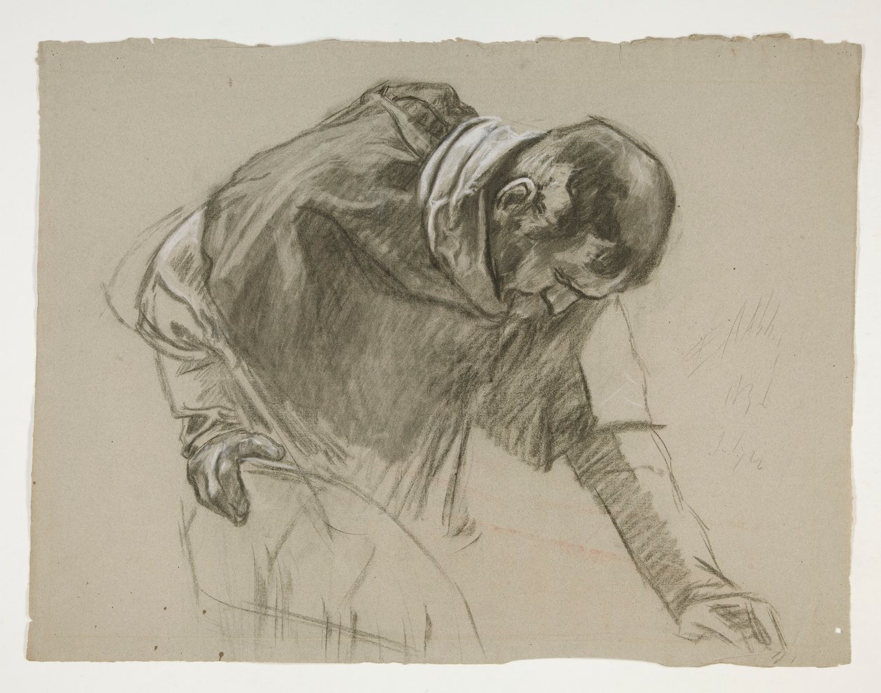 Figurstudie for kong Arthur av Edwin Austin Abbey