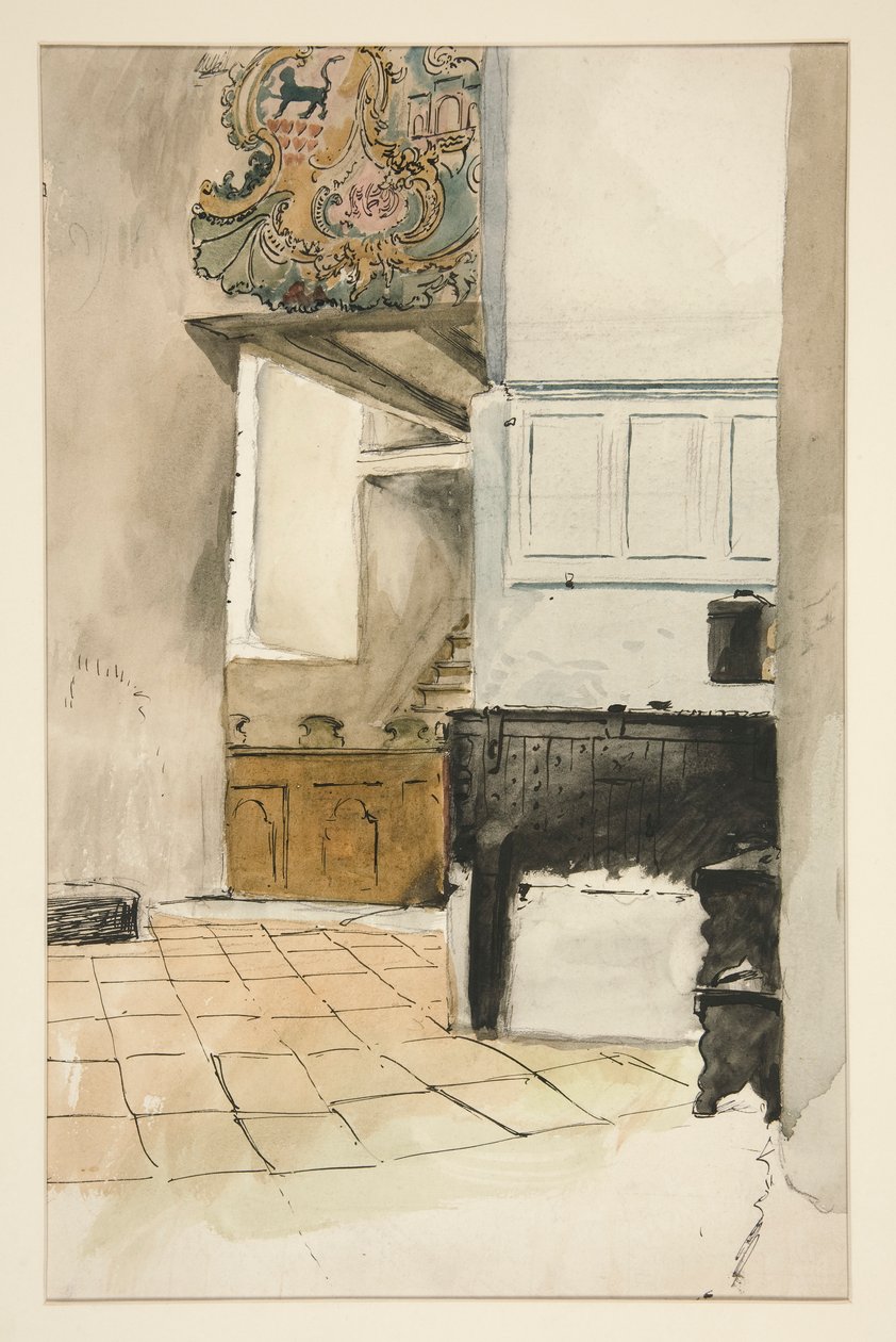 Interiørstudie av Edwin Austin Abbey