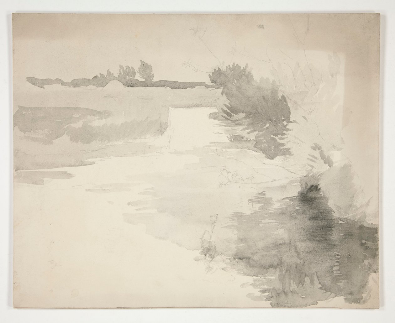 Landskap ved en elv av Edwin Austin Abbey