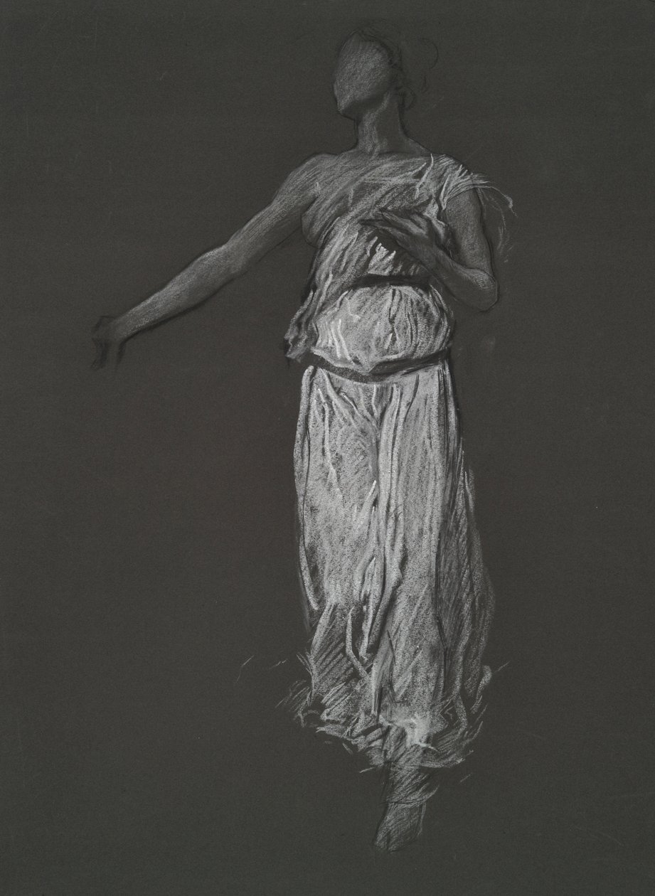 Eventuelt et studium for av Edwin Austin Abbey