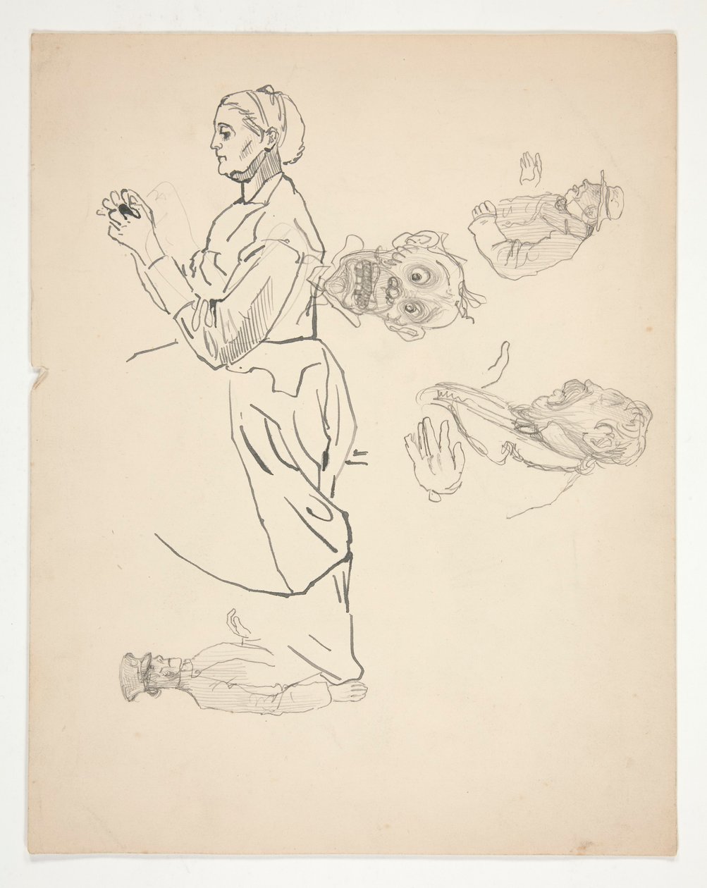 Studieark av Edwin Austin Abbey