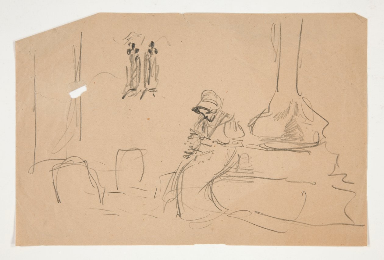 Skisse for av Edwin Austin Abbey