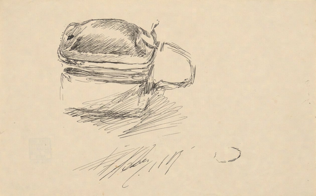 Studie av en Tankard av Edwin Austin Abbey