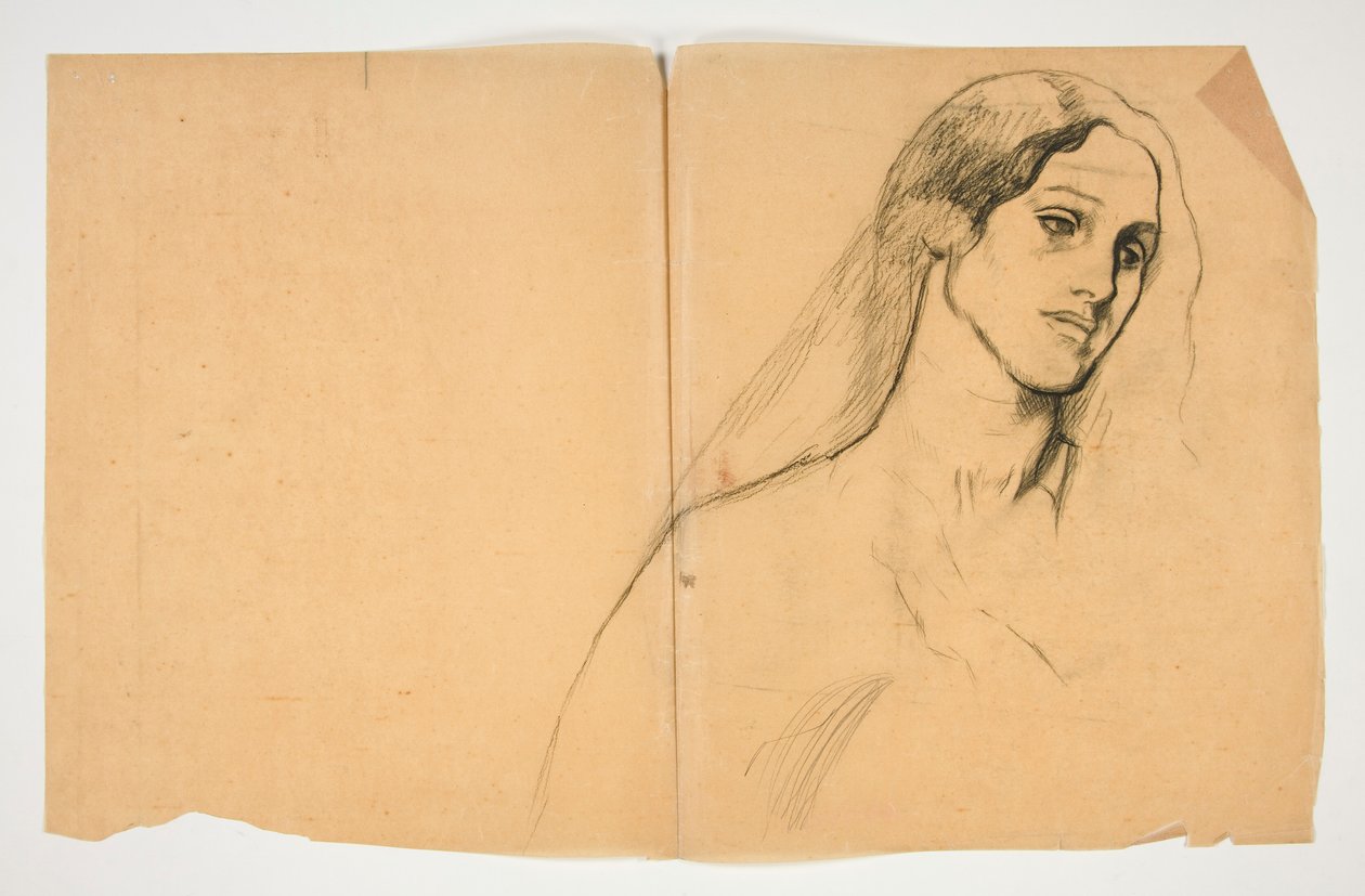 Studie av en kvinne av Edwin Austin Abbey