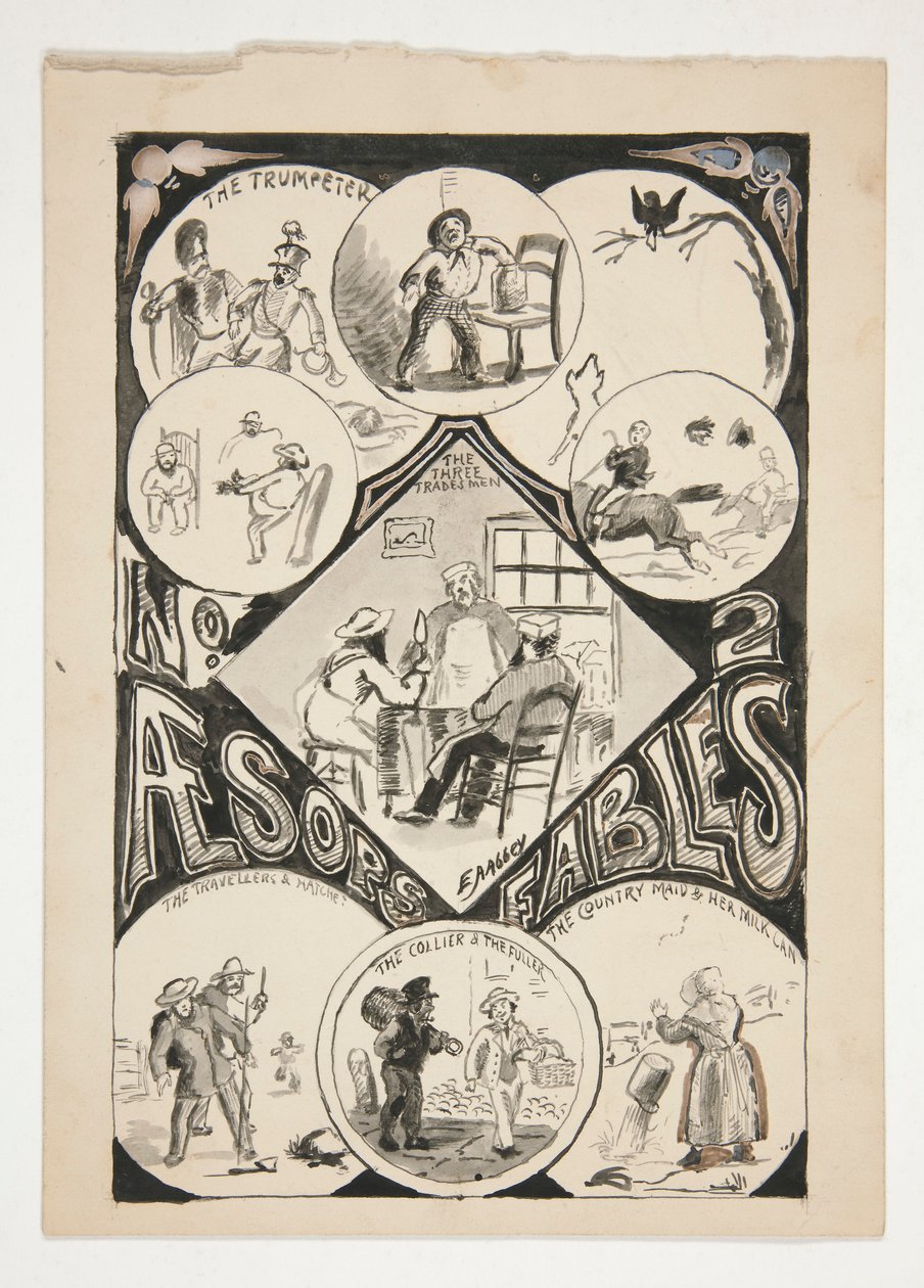 Tittelside for Aesop av Edwin Austin Abbey