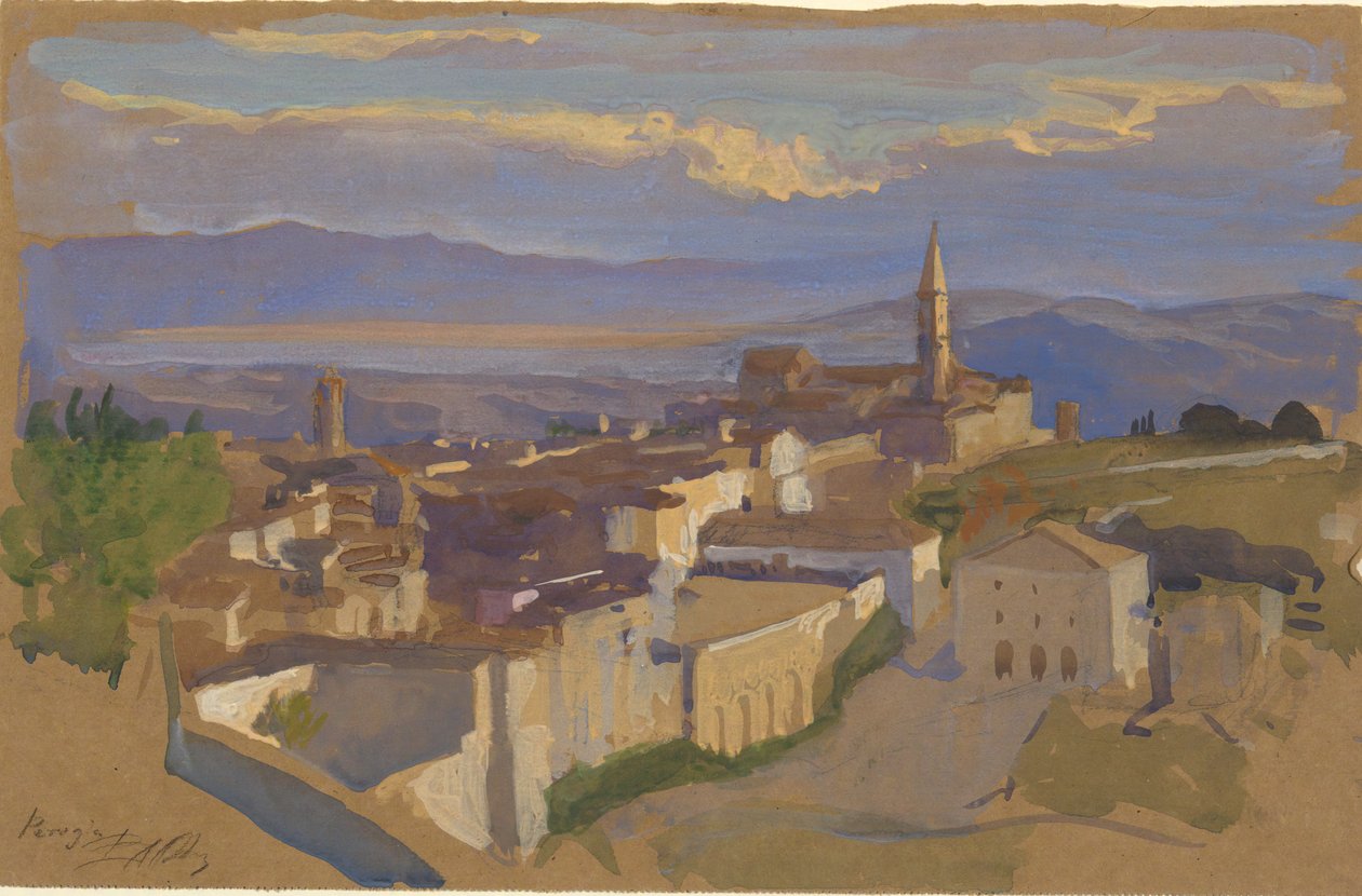 Utsikt over Perugia av Edwin Austin Abbey