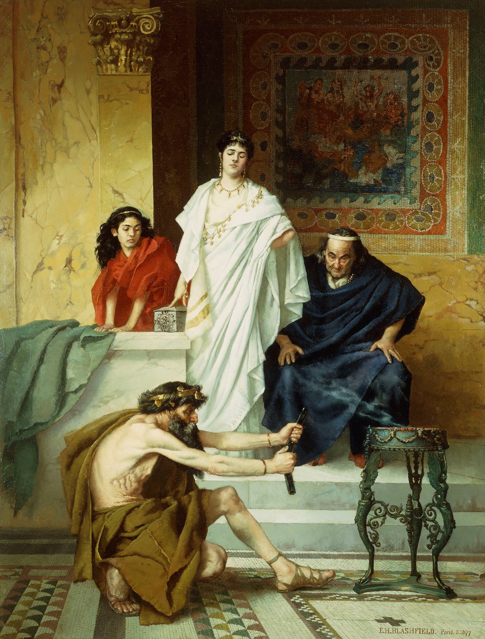 Forbereder seg på et offer av Edwin Howland Blashfield