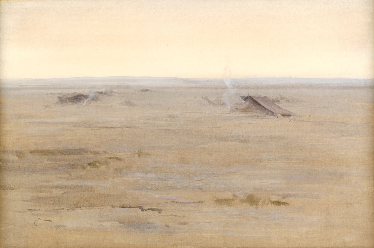 Leir i ørkenen, 1914 av Edwin John Alexander