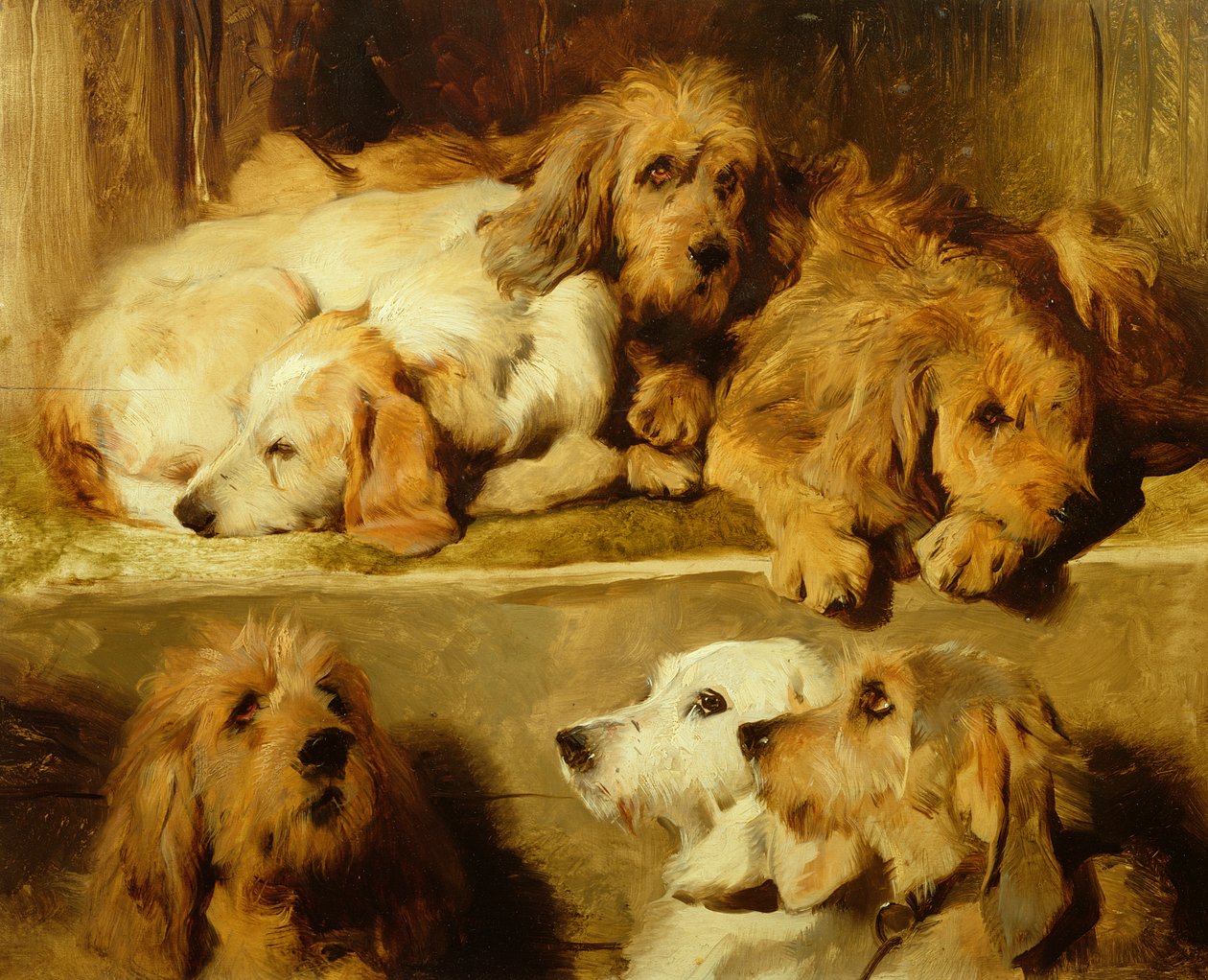 Hunder i en kennel av Edwin Landseer