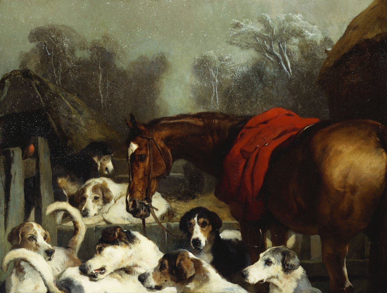 Ingen jakt før været bryter av Edwin Landseer