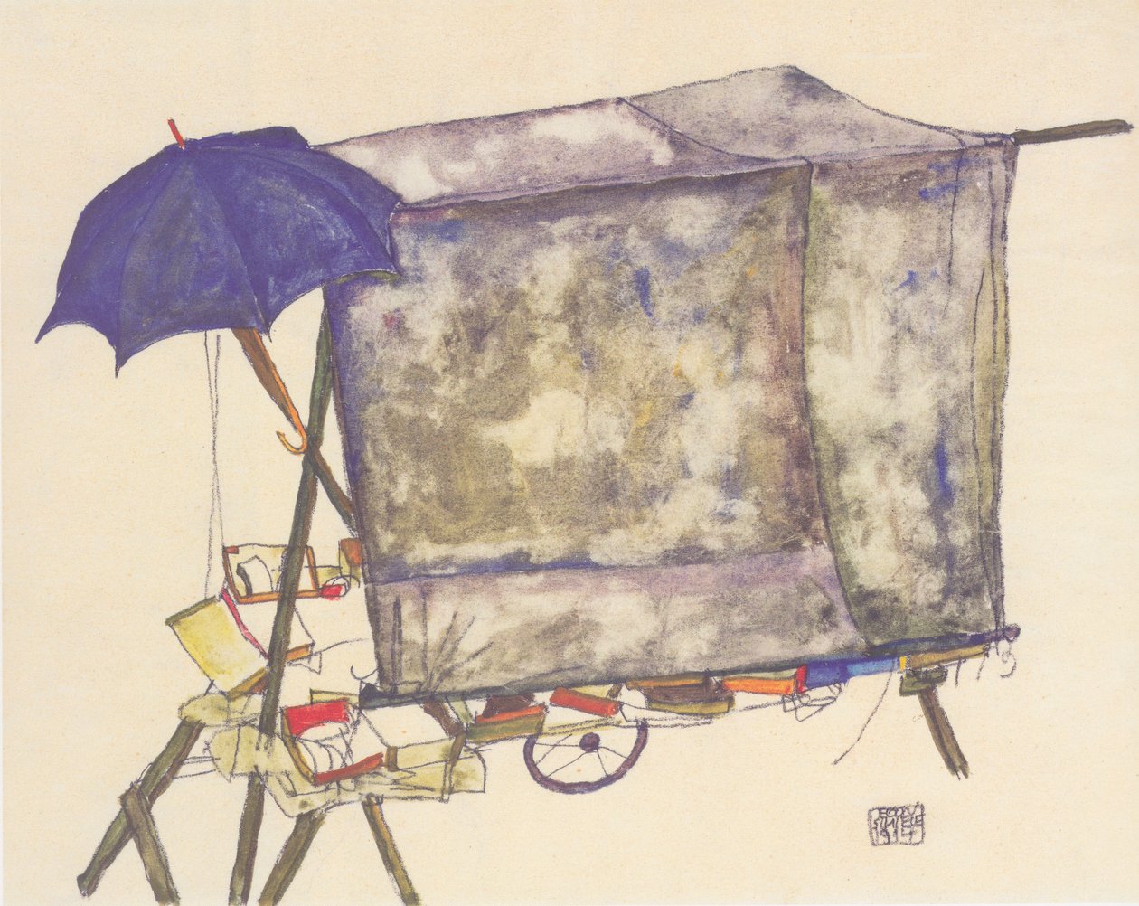 Markedsbod av Egon Schiele