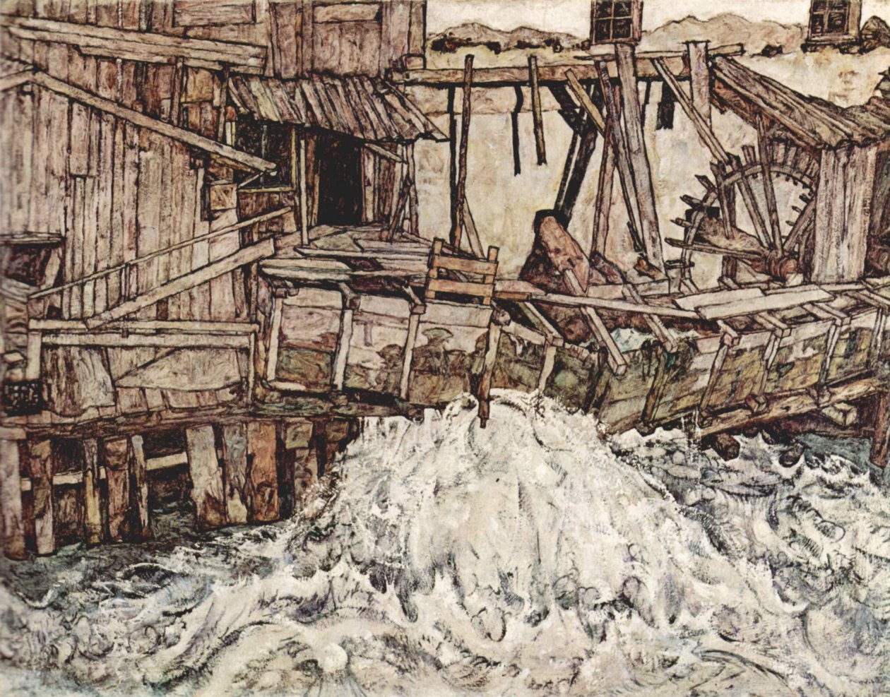 Old Mill av Egon Schiele