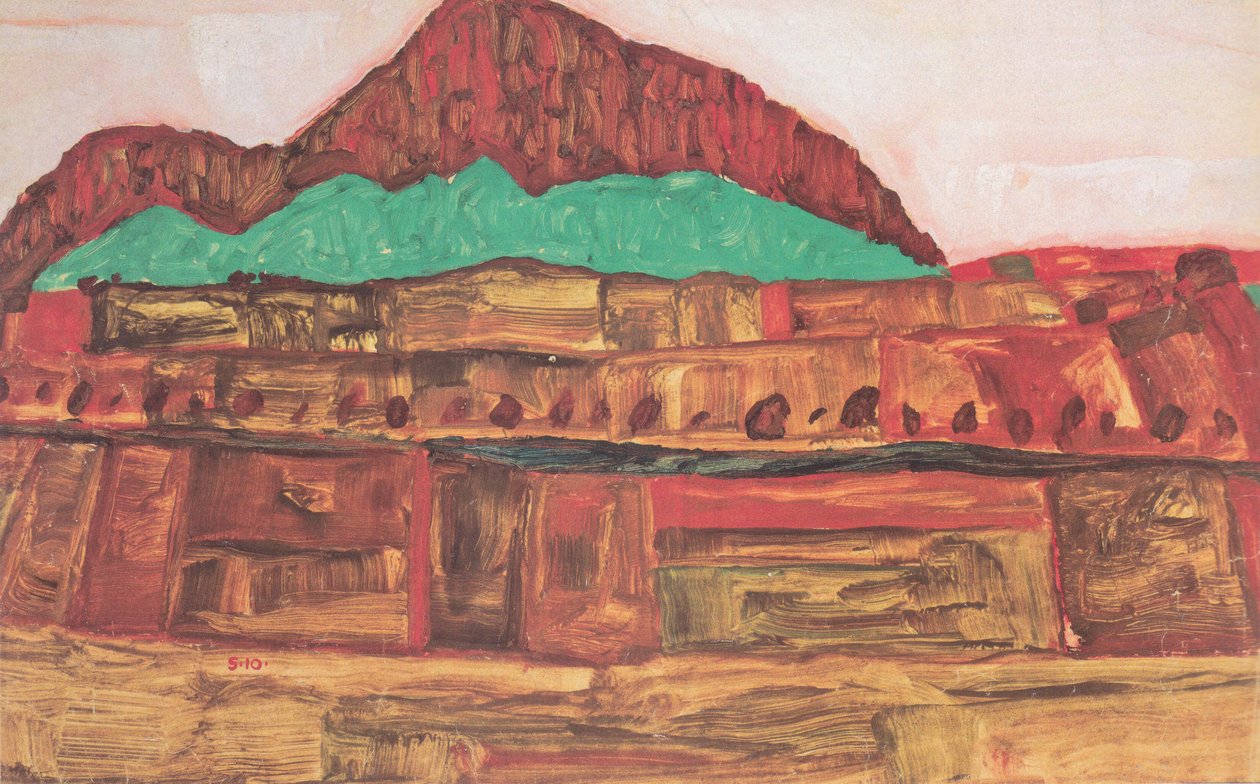 Fjellandskap av Egon Schiele