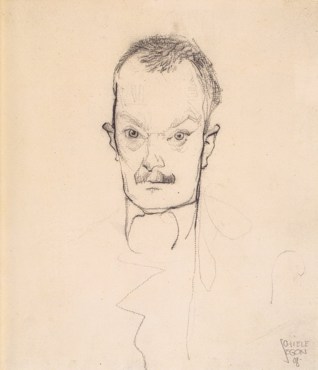 Portrett av Arthur Roessler av Egon Schiele
