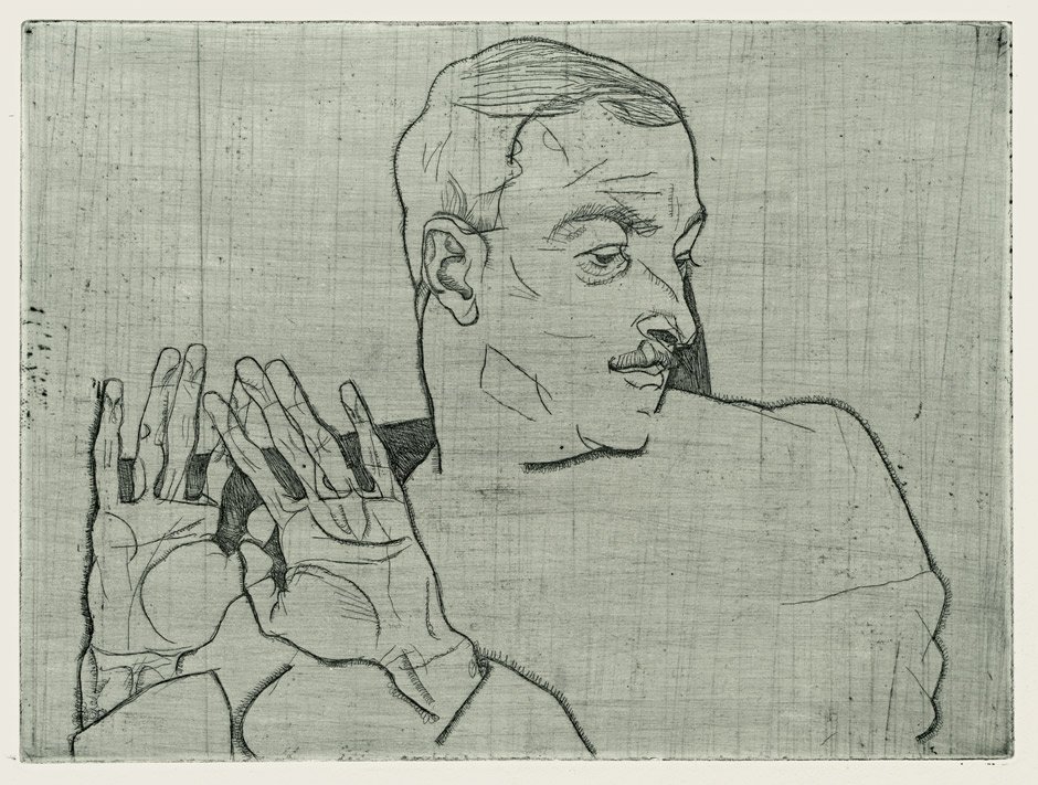 Portrett av Arthur Roessler av Egon Schiele