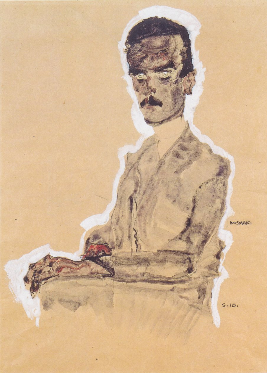 Portrett av Eduard Kosmack av Egon Schiele