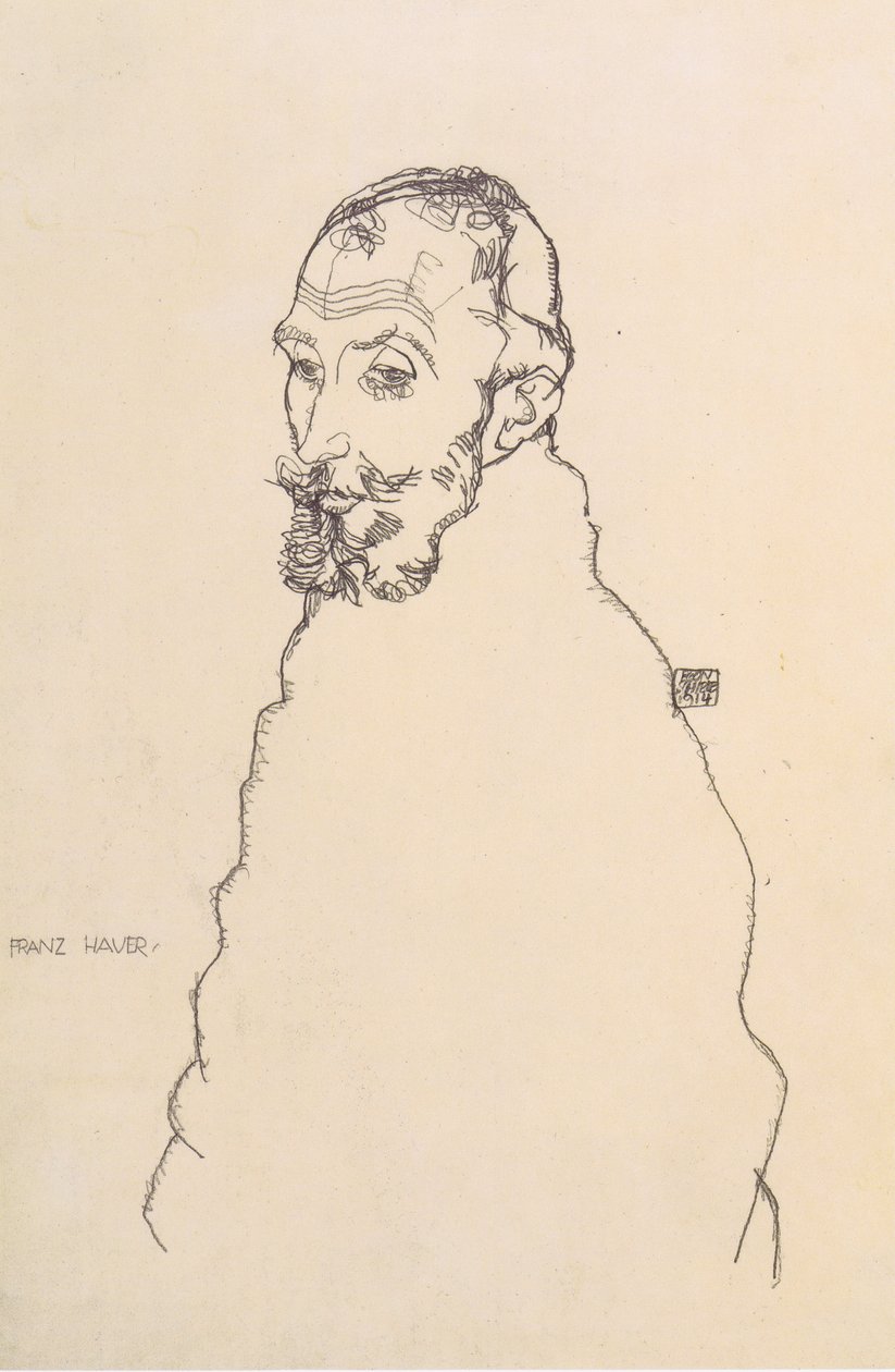 Portrett av Franz Hauer av Egon Schiele