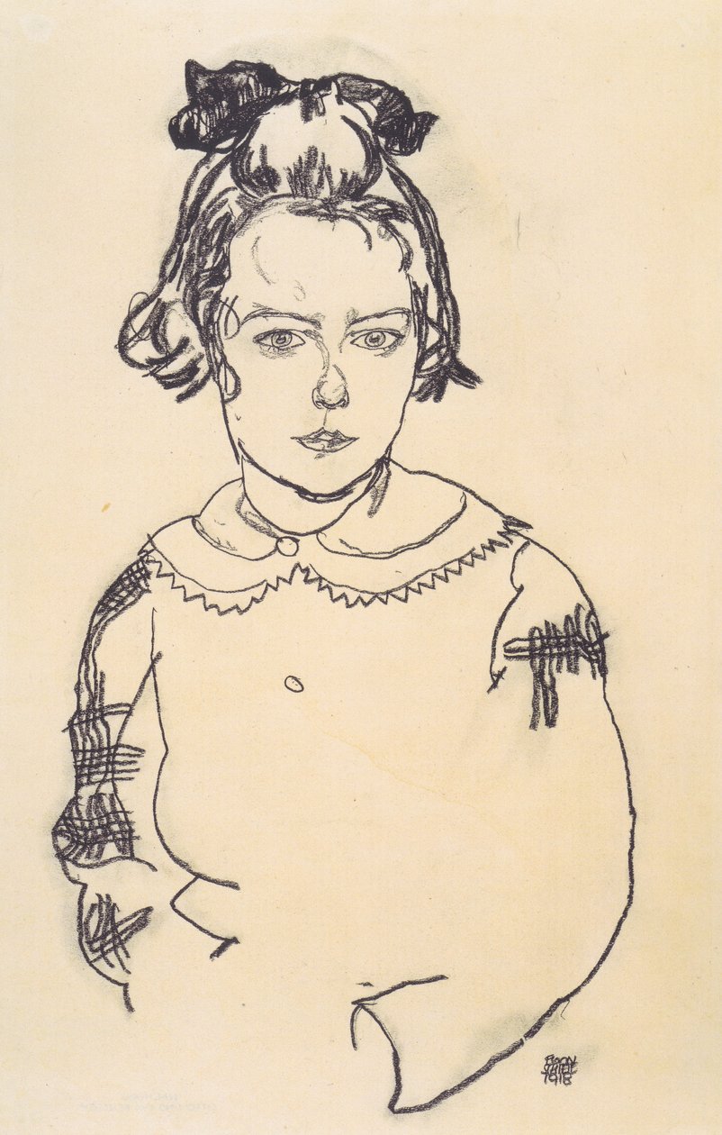 Portrett av Maria Steiner av Egon Schiele