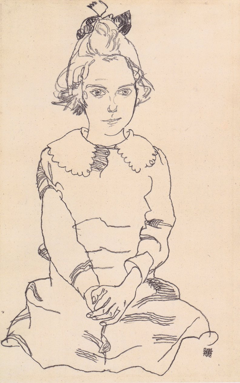 Portrett av Maria Steiner av Egon Schiele