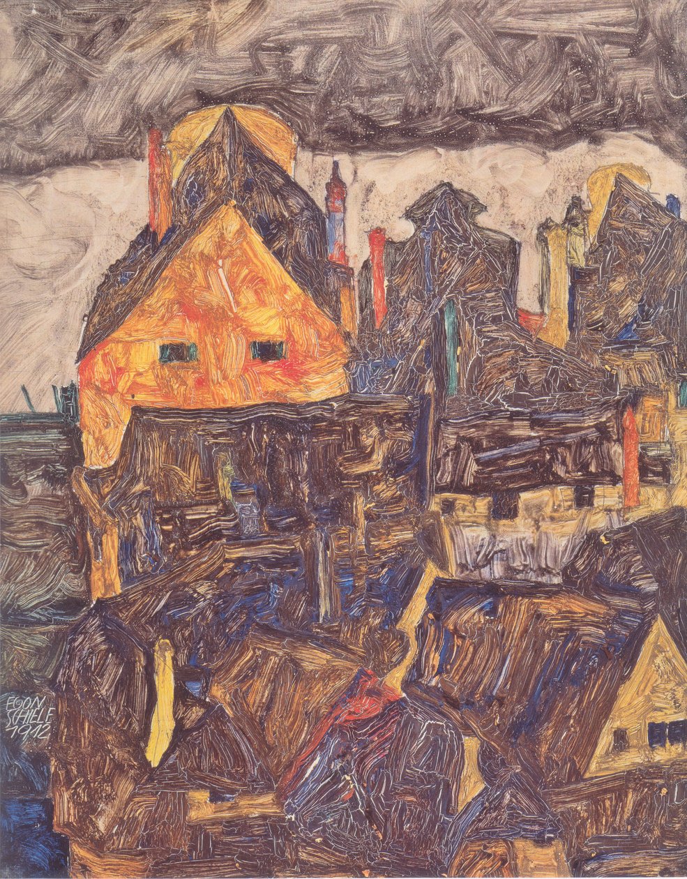 The Old City I (Dead City V) av Egon Schiele