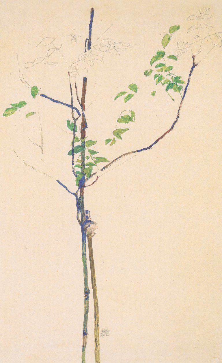 Unge unger med støtte av Egon Schiele