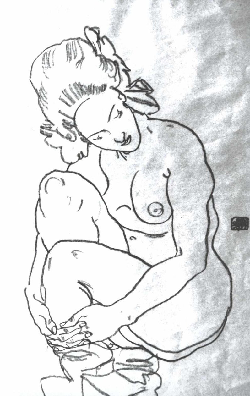 Kauernder Akt av Egon Schiele