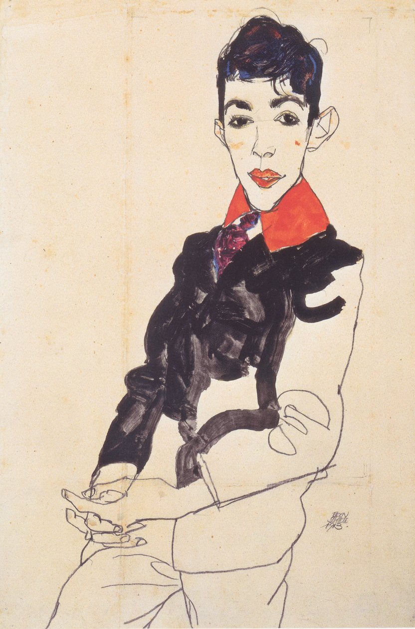 Portrett av en gutt Erich Lederer av Egon Schiele