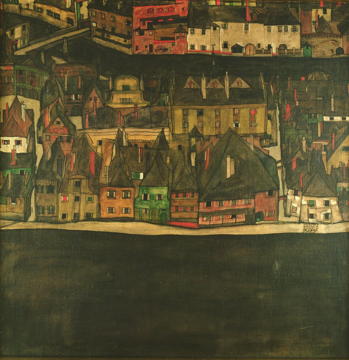Krumau på Molde, Den lille byen av Egon Schiele