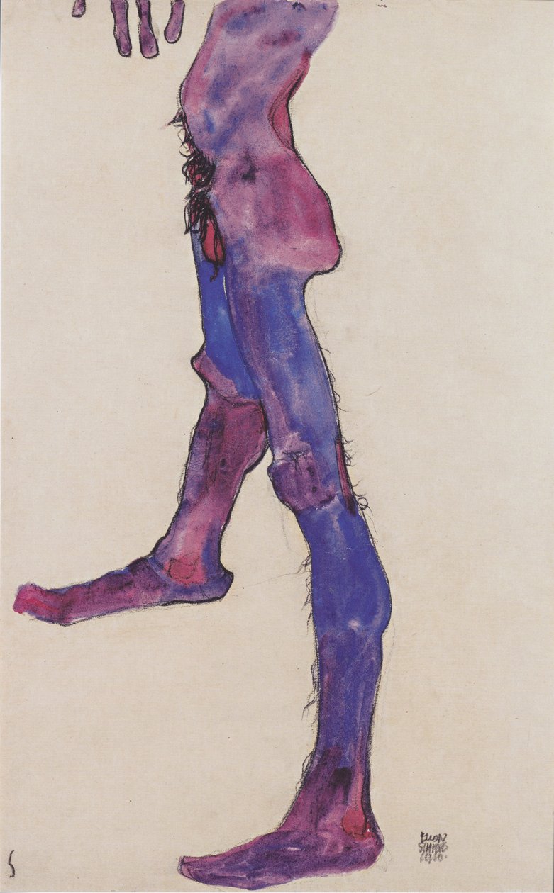 Mannlig mage torso av Egon Schiele