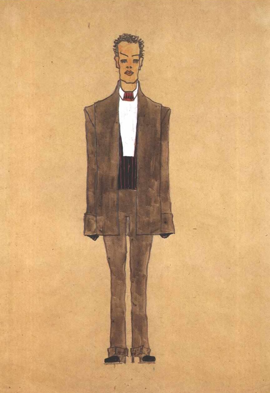 Modeentwurf Abendanzug av Egon Schiele