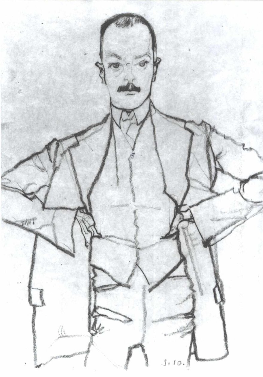 Portrett Arthur Roessler av Egon Schiele