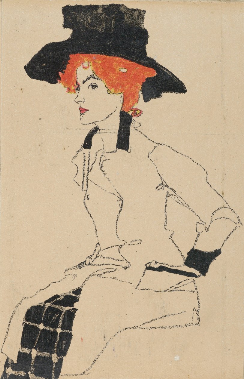 Portrett av en kvinne, 1910 av Egon Schiele