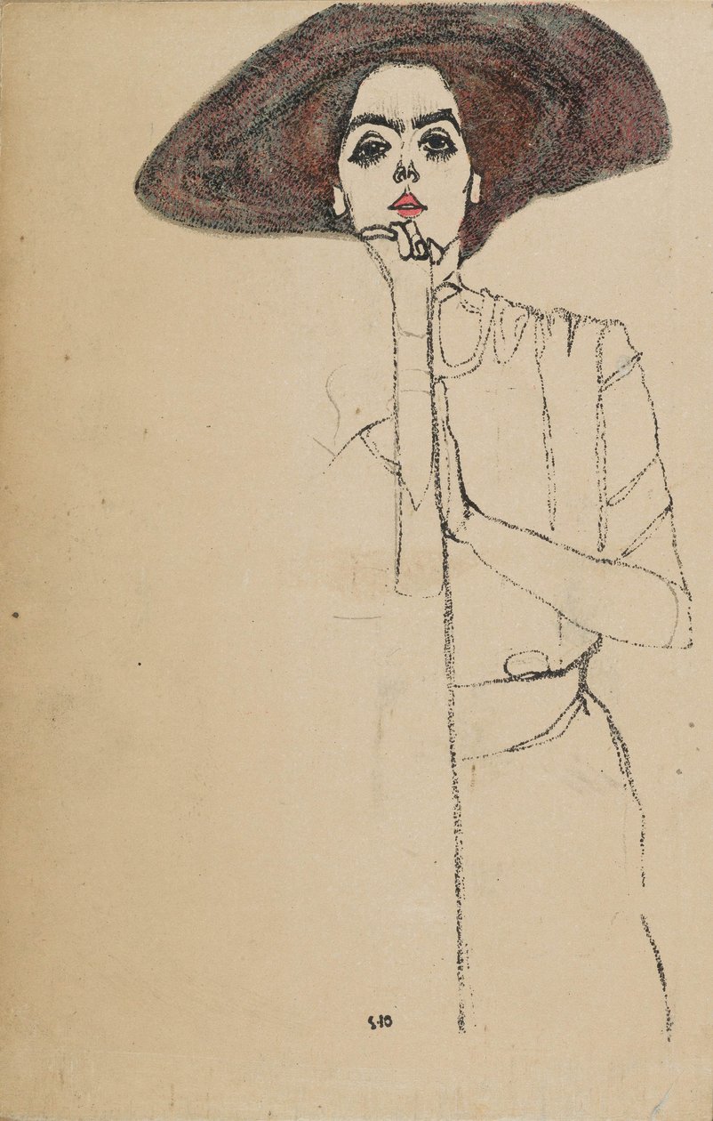 Portrett av en kvinne, 1910 av Egon Schiele
