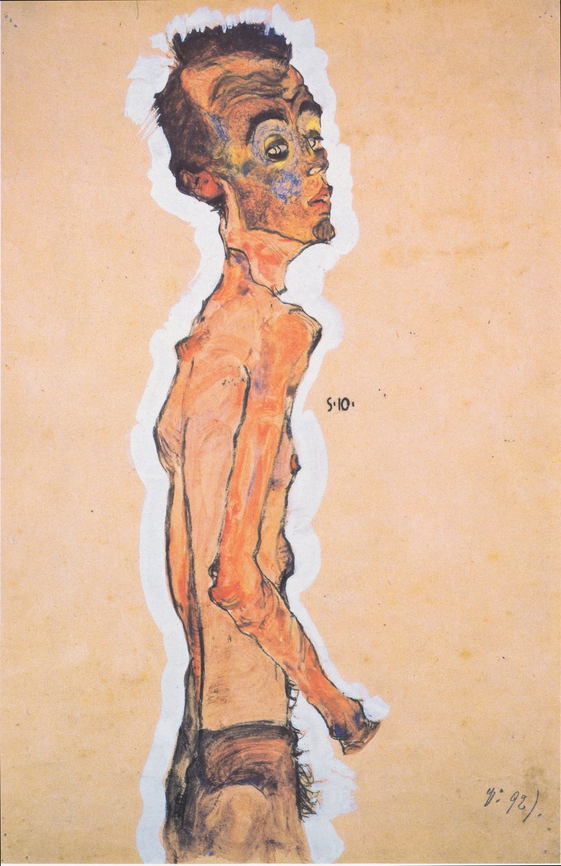 Selvportrett av Egon Schiele