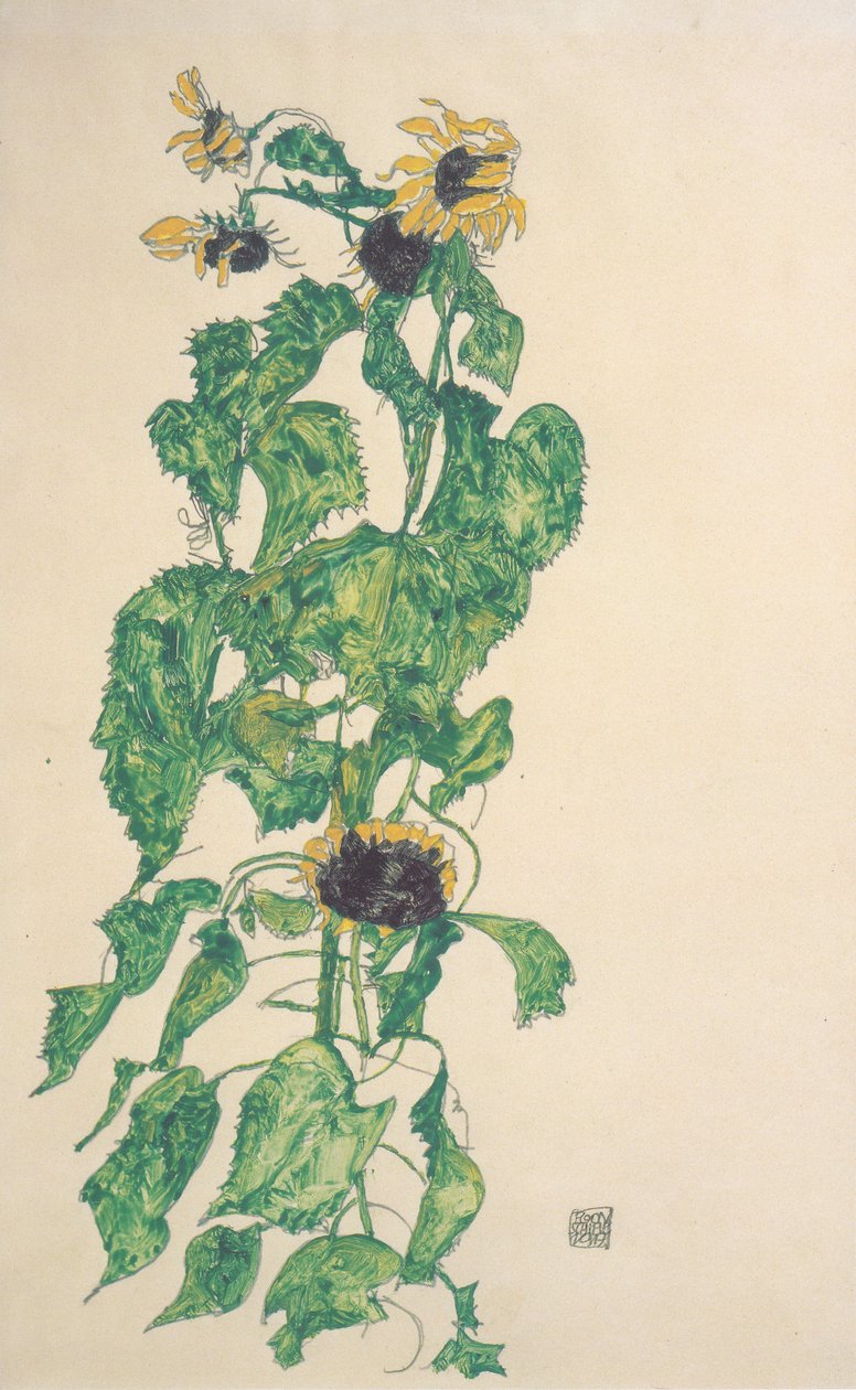 solsikker av Egon Schiele