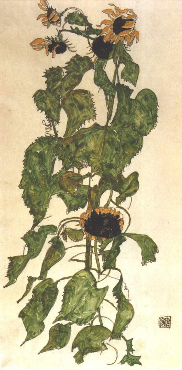 solsikker av Egon Schiele