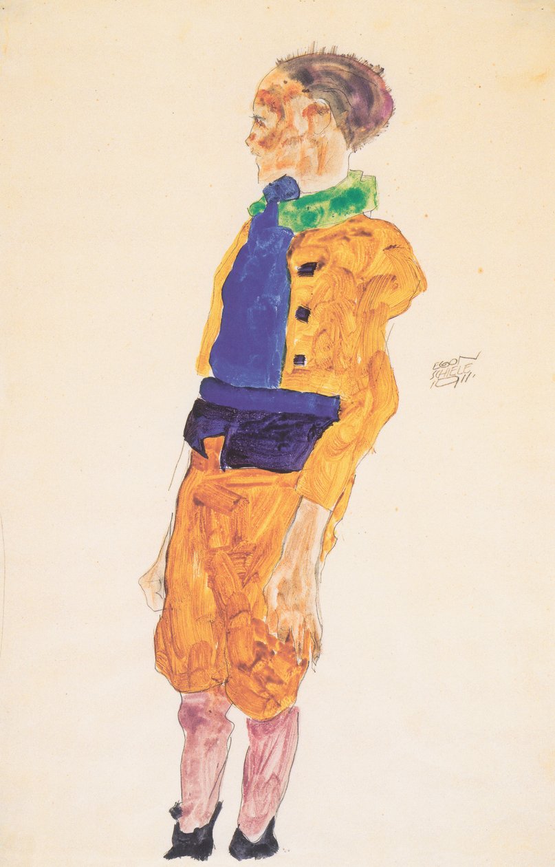 Stående gutt av Egon Schiele