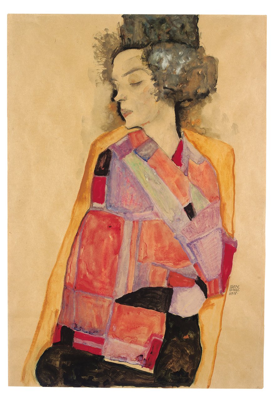 Drømmende kvinne (Gerti Schiele) av Egon Schiele