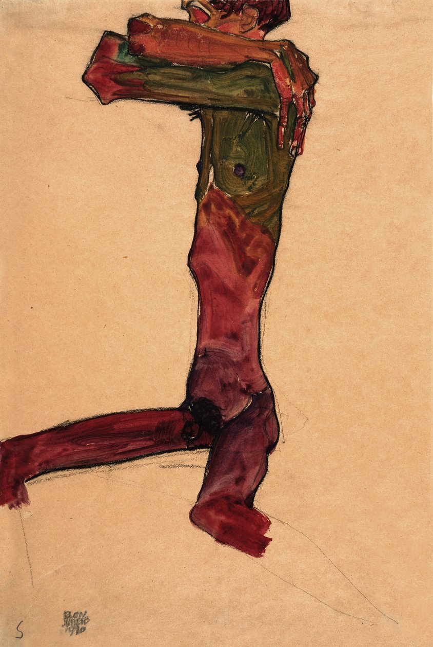 Naken mann, 1910. av Egon Schiele