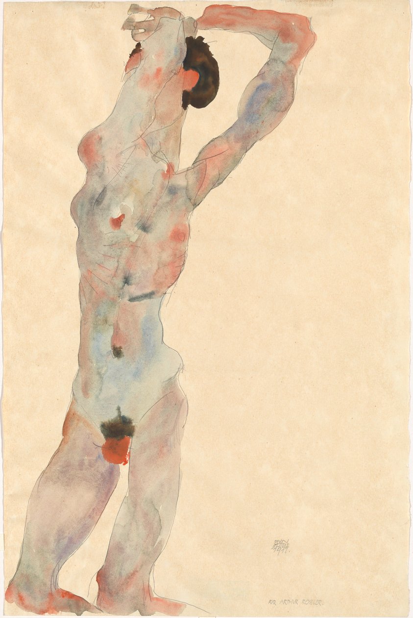 Naken mann, 1912. av Egon Schiele